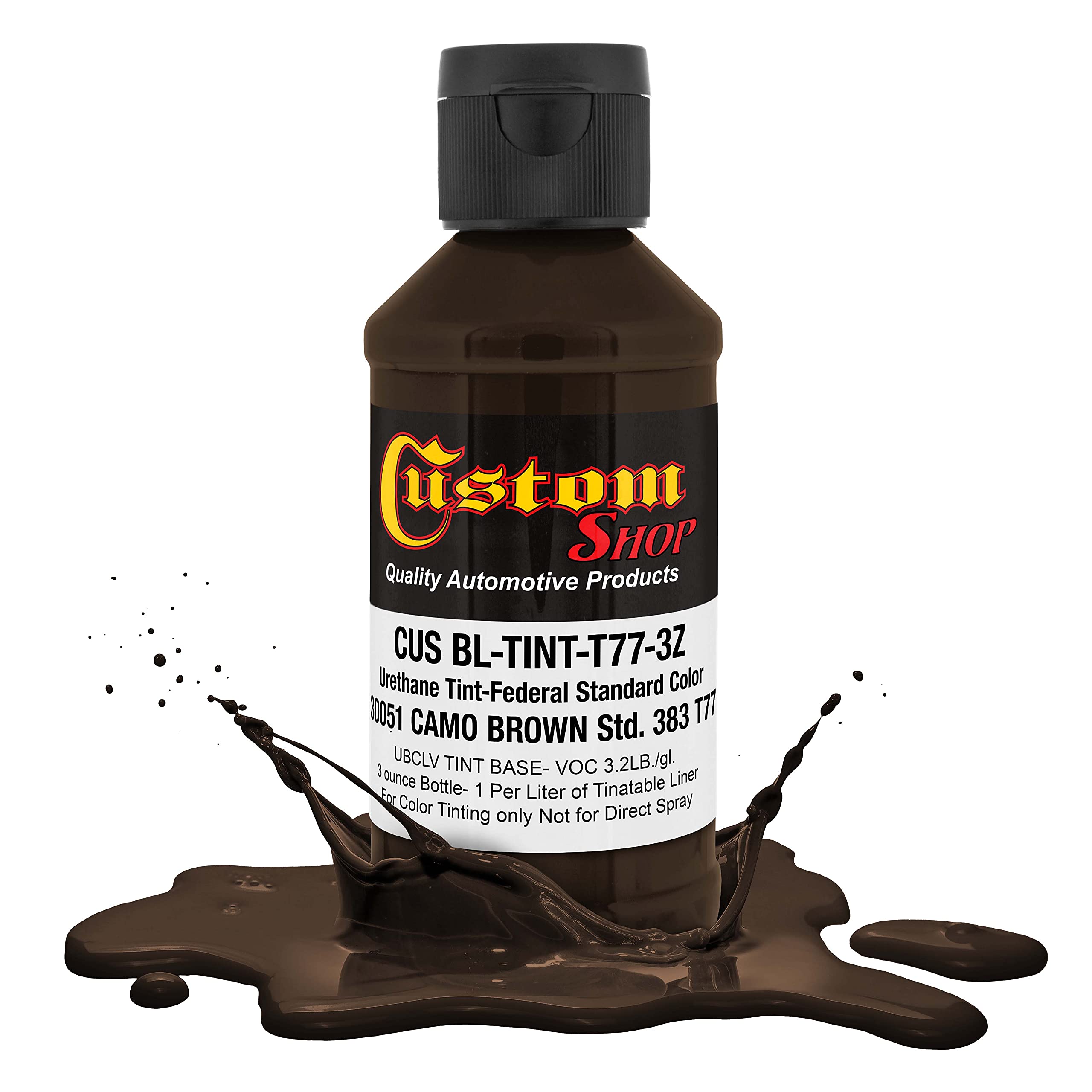 Custom Coat Camouflage Series 3 Ounce (Camo Brown Federal Standard Color #30051) Urethane Tint Concentrate For Tinting Truck Bed